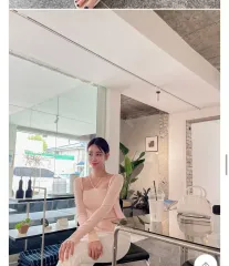 ホルター ツイスト ノースリーブ カーディガン セット