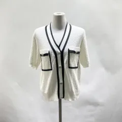 スタンニング レディース半袖ツイードカーディガン FREE ヴィンテージ