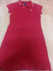 ポロ Ralph Lauren(ラルフローレン) 赤 ピケ ワンピース XL