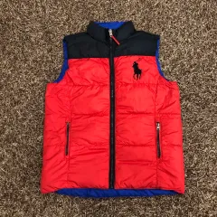 L ポロ ラルフローレン ガールズ リバーシブル ダウン ベスト