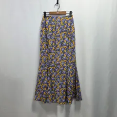 1056 フラワー マーメイド ロング丈スカート ( S ／ 国内)