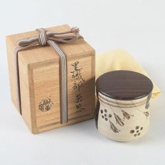 茶道具 京焼 玉欽作 文琳茶入 仕覆付 共箱 V 8347 - メルカリ