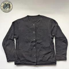 無印良品 Lサイズ フリースカーディガン 黒 スナップボタン ボア 裏起毛