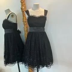 裸+女性 XS ) パーティー レース ミディ丈 チュール ドレス