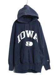 【お得なクーポン配布中!】 90s ★ チャンピオン リバースウィーブ アイオワ カレッジ プリント スウェット フード パーカー メンズ XL / オールド トレーナー 裏起毛