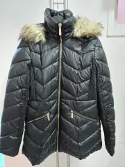 マイケルコース ブラック ファー フー (WHO) ダウン アウター M