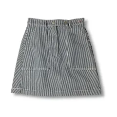 (27) Tommy Hilfiger トミーヒルフィガー ブルー ストライプ ミニ スカート S