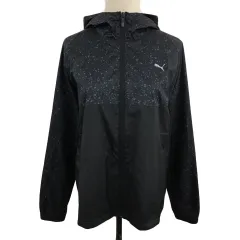 プーマ PUMA ジャケット ブルゾン トレーニングウェア ジップアップ フード 保温 マジックサーモ 長袖 L 黒 グレー ブラック