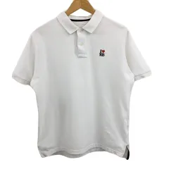 ナイキ NIKE ポロシャツ プルオーバー スタンダード 刺繍 ロゴ 半袖 L 白 ホワイト