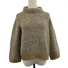 アイエルバイサオリコマツ il by saori komatsu セーター ニット プルオーバー ハイネック モヘヤ混 マルチカラー 長袖 38 ベージュのサムネイル