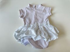 Petit main　プティマイン　ラベンダー　フリル　ロンパース