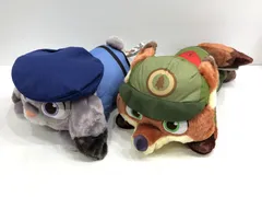 【小牧店】タグ付き  ズートピア  赤いほっぺ　寝そべり　スーパーラージキッズぬいぐるみ　2体セット 【T743-3426】