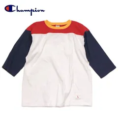 チャンピオン【Champion】C3-D406 3/4スリーブ フットボールTシャツ 26SS TRUE TO ARCHIVES ホワイト ヴィンテージメンズ トップス カジュアル 日本製