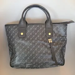 GHERARDINI ハンドバッグ／ 総柄 ナイロン レザー 黒 軽量