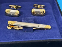 C【中古・長期保管品】Yves Saint Laurent イヴサンローラン ネクタイピン　セット　ケース付き　C-0-0
