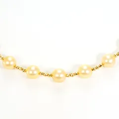 K18YG ネックレス アコヤ真珠 カード鑑別書 総重量約18.0g 約42cm