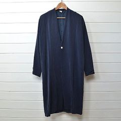 PLEATS PLEASEネイビー ストライプ ロングカーディガン - メルカリ