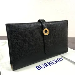 送料込み！ 未使用品 BURBERRY 長財布 ブラック バーバリーチェック メンズ レディース 239