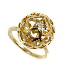 STAR JEWELRY スタージュエリー K18YG イエローゴールド リング・指輪 ダイヤモンド0.02ct 8号 4.3g レディース 中古