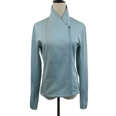 アディダス adidas ジャケット スポーツウェア ランニング スタンドカラー ジップアップ プリント ロゴ 長袖 L 水色 緑 ライトブルー グリーン