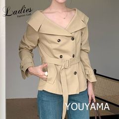 トレンチコート コート 入学式 入園式 ショートトレンチコート レディース ショート 春 秋 ミドル丈 春コート スプリングコート wjkt128