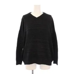 ナラカミーチェ NARA CAMICIE ニット セーター 長袖 Vネック スパンコール 1 黒 /BM ■JSのサムネイル