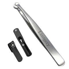 【新品】 Liangery 鼻毛カッター メンズ はなげカッター 耳毛カッター 鼻毛トリマー 鼻毛抜きステンレス製 手動 鼻毛ハサミ鼻ケアカッター 手動 男女兼用 使用簡単 痛みなし 持ち運び便利 安全なラウンド頭 収納バッグ付き ブラック 美容師監修 はなげ