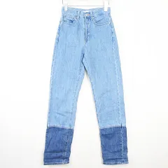 ユニクロ UNIQLO JW ANDERSON ストレートハイライズジーンズ 22 ライトブルー kz14574