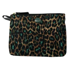 COACH(コーチ) ポーチ - ブラウン×黒×ブルーグリーン