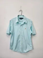ポロラルフローレン 半袖 ストライプ シャツ スカイブルー