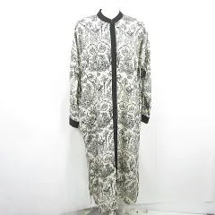 パターントルソ patterntorso シャツ ワンピース マキシ丈 長袖 F アイボリー 総柄 kz14596