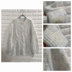 パステルブルーイエロー ニット