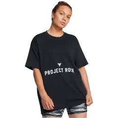 アンダーアーマー レディース トップス Tシャツ Under Armour Project Rock TShirt Black ブラック