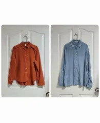 シークレットハニーラベル スカイ 光沢 ブラウス + ニューライト オレンジ アシンメトリー ブラウス まとめ