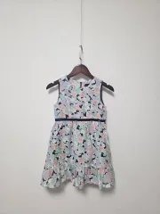 キッズ) フラワー パターン ノースリーブ ワンピース 120