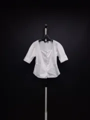 Theory(セオリー) 春 夏 綿 スクエアネック ブラウス 44 スリム 55