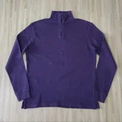 95 100) ポロラルフローレン PURPLE ハーフジップアップ スウェット