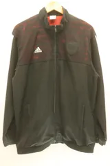 【中古】 adidas メンズジャージ トラックジャケット M ウーブンジャケット adidas M 黒 ブラック ロゴ