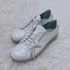 ASICS　GIRO　アシックス　ジロー　スニーカー　ホワイト　メッシュ　24　レザー　運動靴