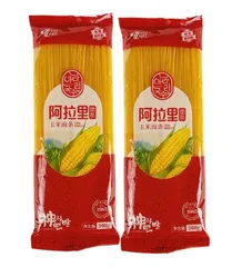 【全】阿拉里 玉米面条 360g×2袋 ｜とうもろこし麺 コーン麺 グルテンフリー 中華麺 ヘルシー麺 中国人気食品 インスタント麺のサムネイル