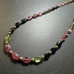 k18 トルマリン貴石ブレスレット 金玉 替玉 美品 - メルカリ