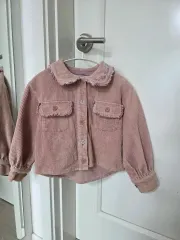 日本 ヴィンテージ メゾピアノ 女の子 ピンク コーデュロイ ジャケット 130