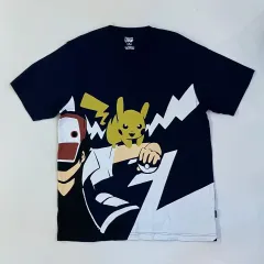 ヴィンテージ ポケモン 削除する ピカチュウ ビッグプリンティング 半袖Tシャツ