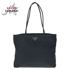 美品 PRADA プラダ テスート 三角ロゴプレート 男女兼用 ブラック 黒 