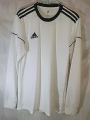 アディダス 白 3本線 長袖 Tシャツ L