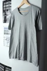 （ L ー XL ） Calvin Klein(カルバ・ンクライン) 半袖 Tシャツ グレー ベーシック- 145B0
