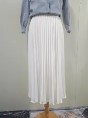 ウエスト後ろゴム プリーツ ロング スカート