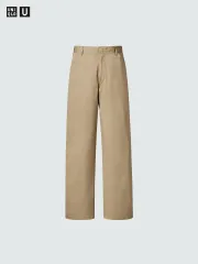 79 UNIQLO U ワイドフィット チノ 24ss ブラウン