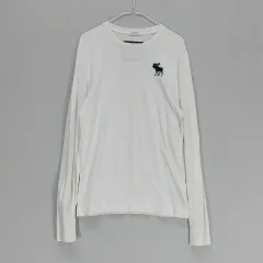 アバクロンビー メンズ95 ラウンドTシャツ 春 秋 白 01282