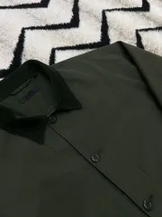 XL ユニクロ U ユーティリティ カラ コーデュロイ ワークジャケット/カーキ